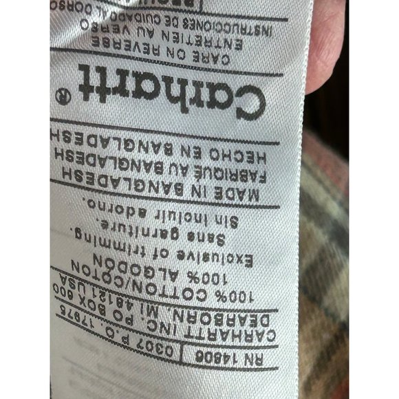 Brush popper shirt carhartt women's large snap button - Picture 7 of 7